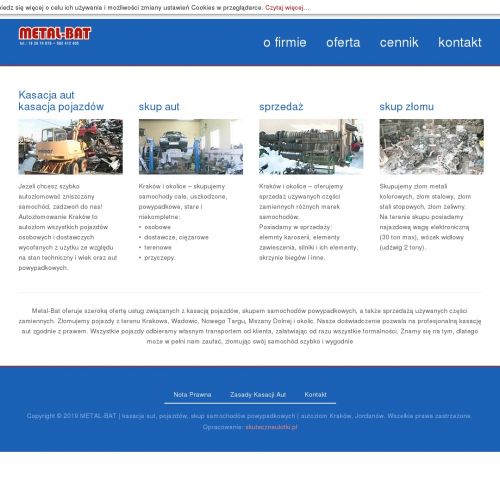 Myślenice - skup pojazdów powypadkowych