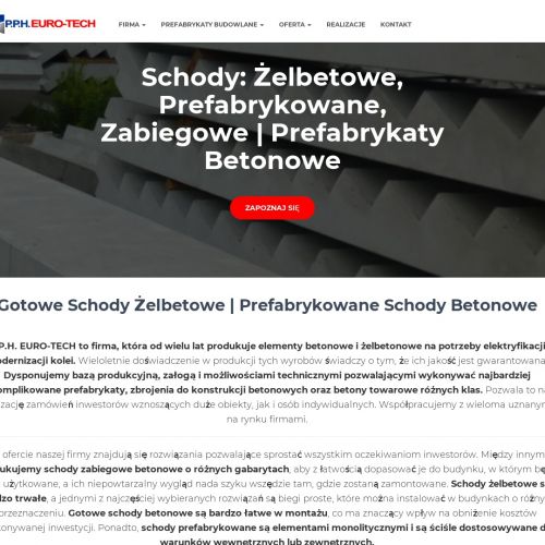 Schody zabiegowe betonowe - Kraków