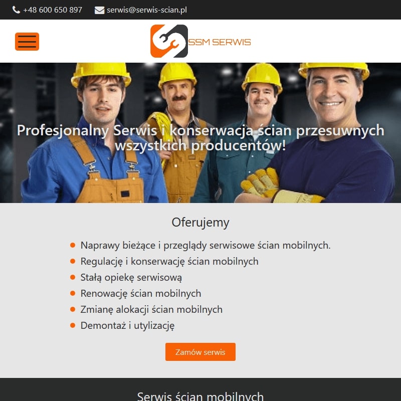 Regulacja ścian przesuwnych Warszawa