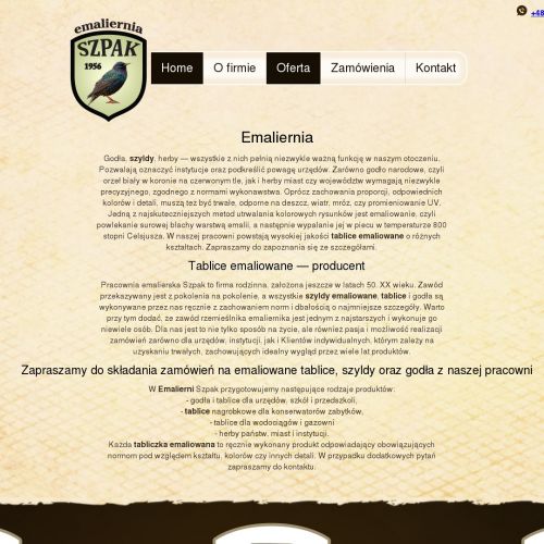 Kraków - szyld emaliowany