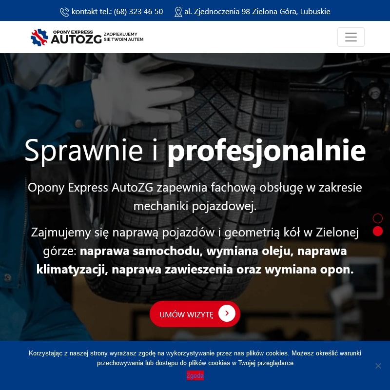 Zielona Góra - zbieżność