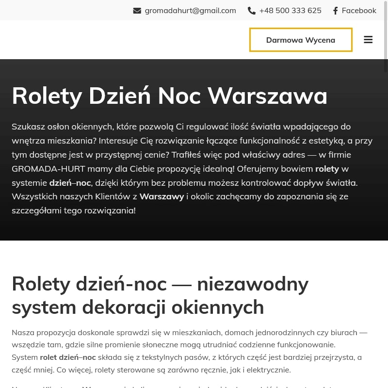 Rolety warszawa mokotów w Warszawie