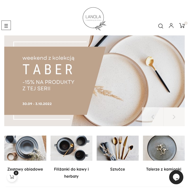 Zestaw talerzy z kamionki