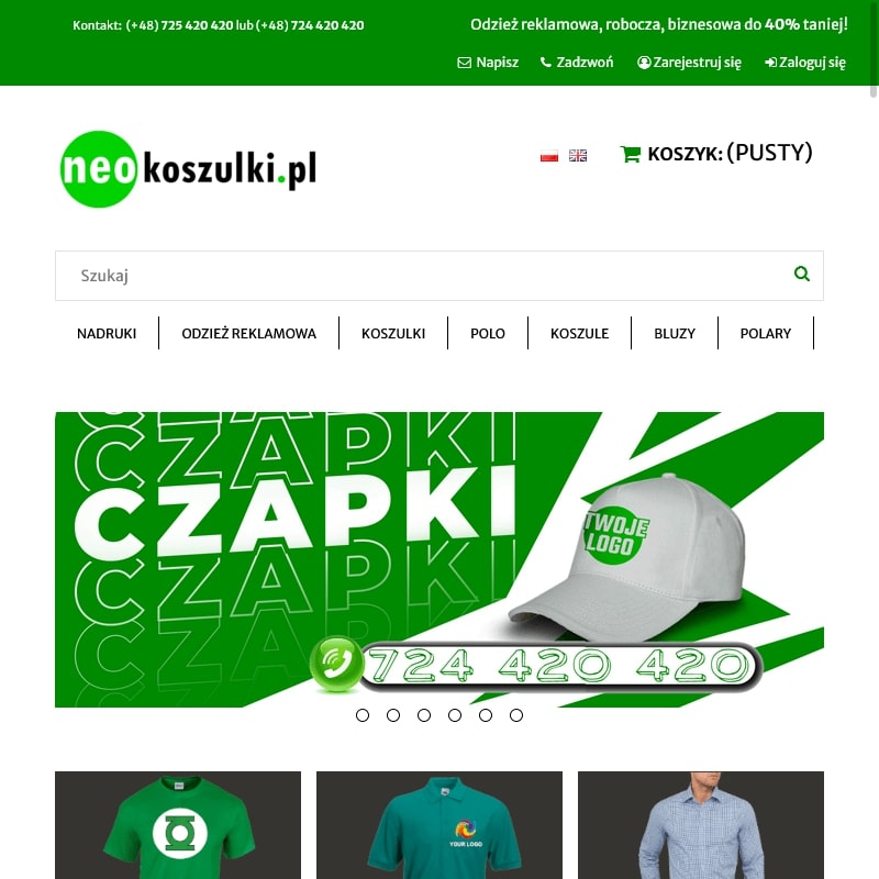 Koszulki z logotypem w Warszawie
