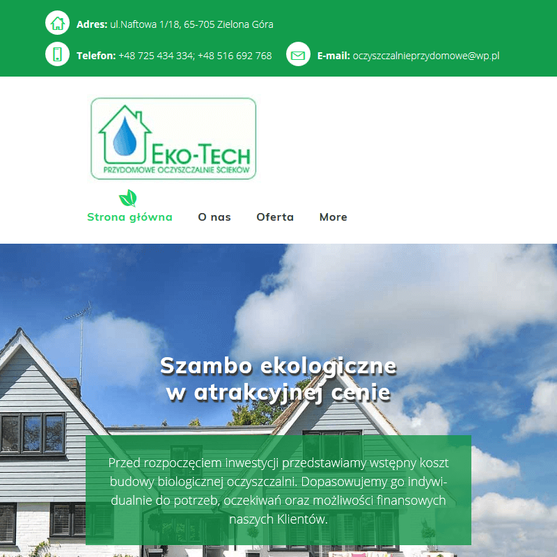 Oczyszczalnia przydomowa cena